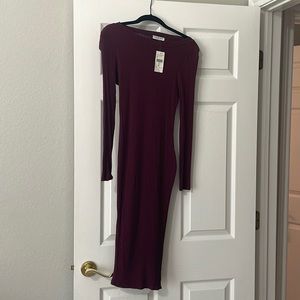Fashion Nova dress- Maroon- bodycon- size M